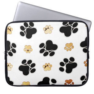 Capa Para Notebook Enegreça e tan o branco canino do impressão da