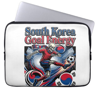 Capa Para Notebook Energia de Gol da Coreia do Sul Esqueleto Atacante