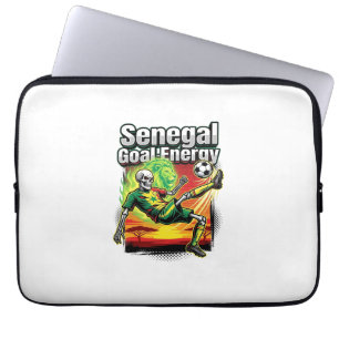 Capa Para Notebook Energia do Gol do Senegal Esqueleto Atacante Naçõe