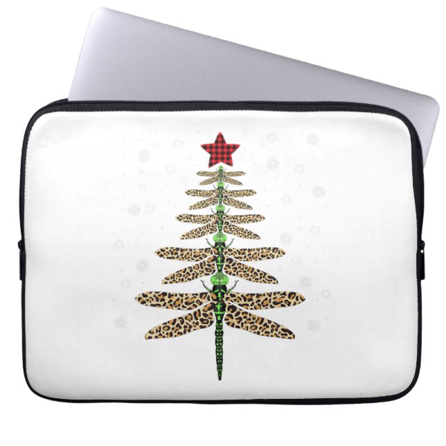 Capa Para Notebook Enfeite da árvore de natal Dragonfly Engraçada leo (Frente)
