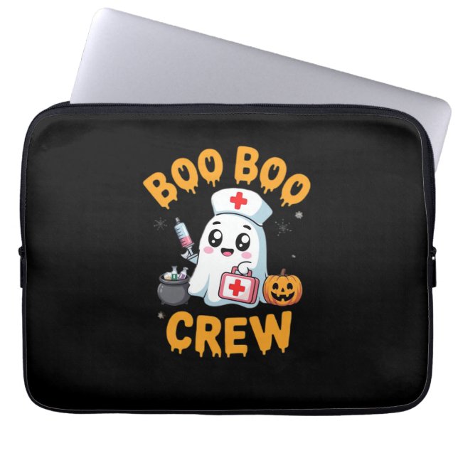 Capa Para Notebook Enfermeira Boo Enfermeira Cute Ghost Halloween Enf (Frente)