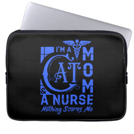 Capa Para Notebook Enfermeira Cat Mamãe - Presente Engraçado para Enf