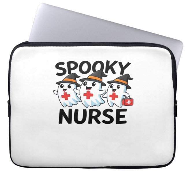 Capa Para Notebook Enfermeira de Halloween Ghosts Cartoon Classic T-S (Frente)