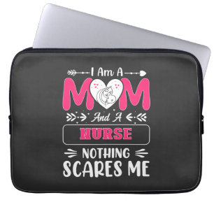 Capa Para Notebook Enfermeira Engraçada Mãe, Enfermeira Mamãe faz cit