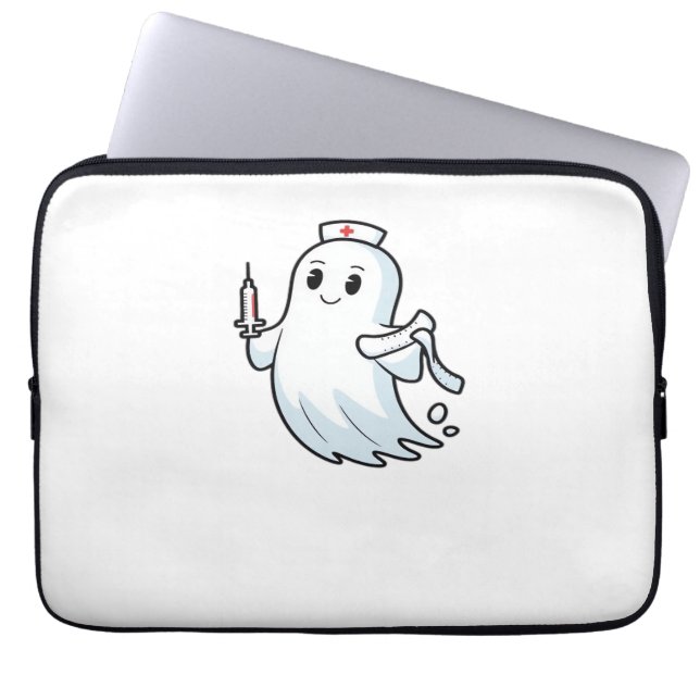 Capa Para Notebook Enfermeira fantasma Clássica T-Shirt_1 (Frente)