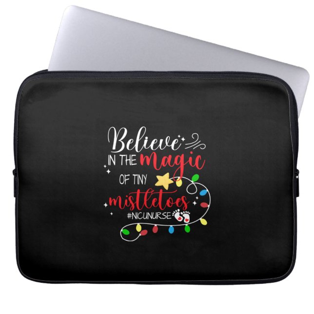 Capa Para Notebook Enfermeira, Presente, Acredita Na Mágica (Frente)