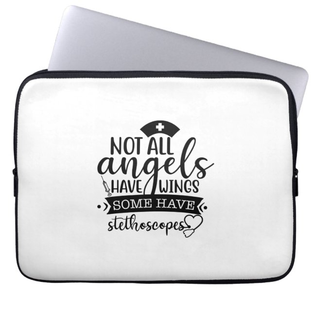 Capa Para Notebook Enfermeira Presente Nem Todos Os Anjos Têm Asas (Frente)