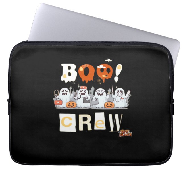 Capa Para Notebook Enfermeiras de Halloween Boo Crew Clássico T-Shirt (Frente)