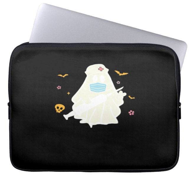 Capa Para Notebook Enfermeiro Louco, Cute Halloween Superdimensionado (Frente)
