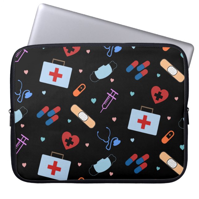 Capa Para Notebook Enfermeiro Nurse Estudante | Padrão Médico (Frente)