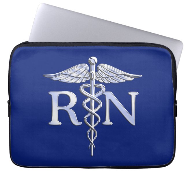 Capa Para Notebook Enfermeiro Registrado RN Caduceus Design (Frente)