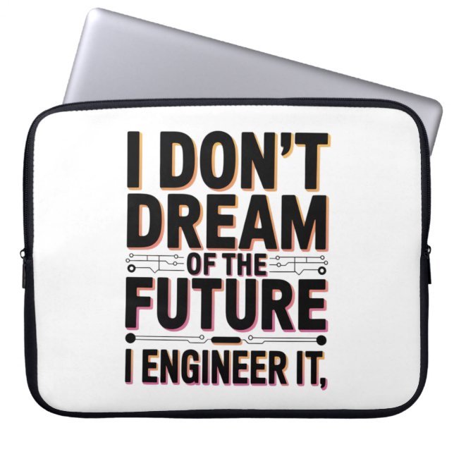 Capa Para Notebook Engenharia do futuro Design do Engenheiro de softw (Frente)