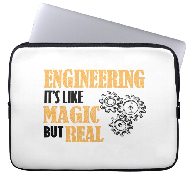 Capa Para Notebook Engenharia - É como Magia, mas muito engraçada (Frente)