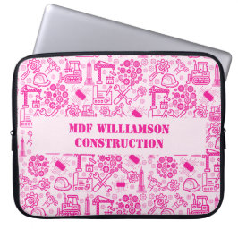 Capa Para Notebook engenheiro de arquitetura moderna e cor-de-rosa