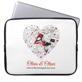 Capa Para Notebook Engineer Love Strongest Structure Valentine
