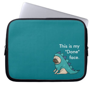 Capa Para Notebook Engraçado Cachorro Pugasaurus é "Feito"