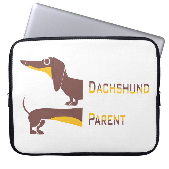 Capa Para Notebook Engraçado e fofo dachshund para os pais de cães lo (Frente)