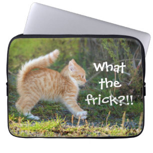 Capa Para Notebook Engraçado Ginger Kitten Que Frick
