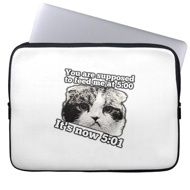 Capa Para Notebook Engraçado meme de gato zangado para gatinhos (Frente)