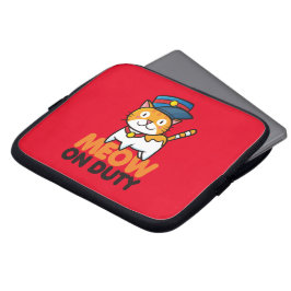 Capa Para Notebook Engraçado Meow na bolsa de laptop de serviço
