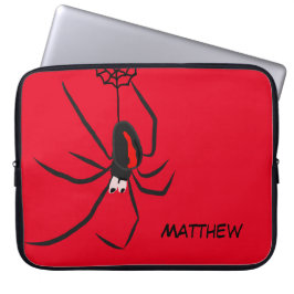 Capa Para Notebook Engraçado Red Back Spider Aranha Nome