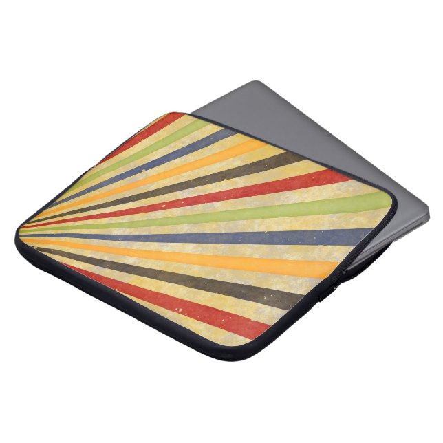 Capa Para Notebook Engraçado Retro Grunge Rays + sua ideia (Frente Topo)