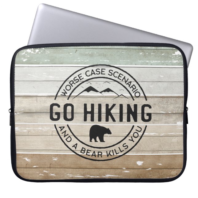 Capa Para Notebook Engraçado, vá para um Hike (Frente)