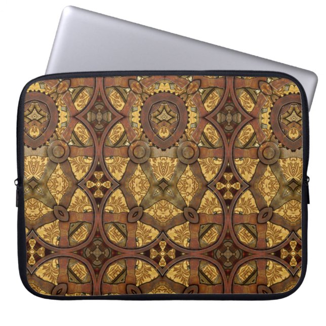 Capa Para Notebook Engrenagens do bronze e do cobre de Steampunk (Frente)
