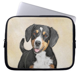 Capa Para Notebook Entlebucher Mountain Dog Painting - Arte Original
