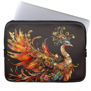 Capa Para Notebook entretenimento de circo de carnaval com pavão vint
