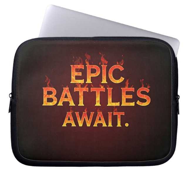 Capa Para Notebook Epic Battles Await (Frente)