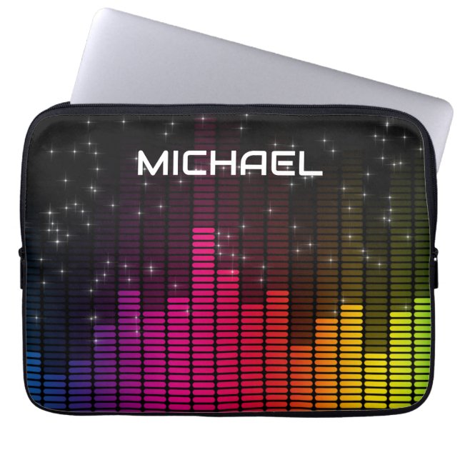Capa Para Notebook Equalizer Disco Lights Music Volume Personalised (Frente)