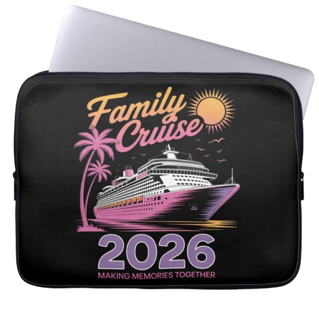 Capa Para Notebook Equipe de Cruzeiro Familiar 2026 Viagem Correspond (Frente)