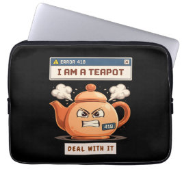 Capa Para Notebook Error 418: I Am a Teapot.