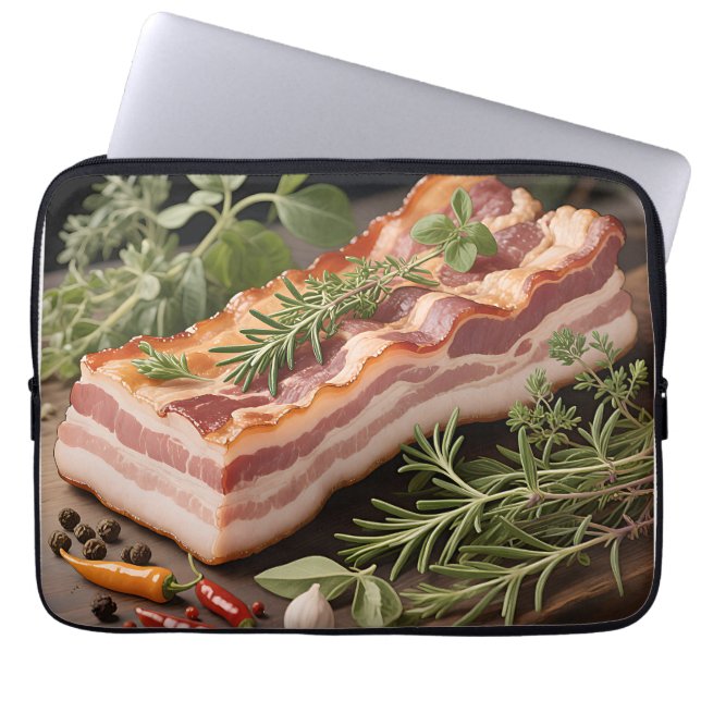 Capa Para Notebook Ervas do Tablete de Bacon Crocante (Frente)