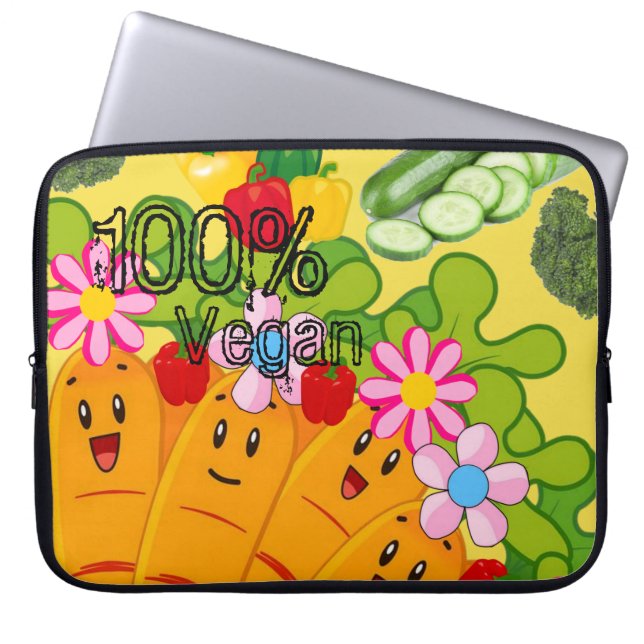 Capa Para Notebook Ervilhas bolsas de laptop, 100% Vegan (Frente)