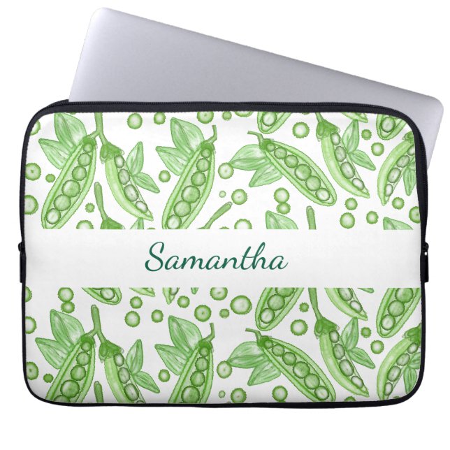 Capa Para Notebook Ervilhas vegetais (Frente)