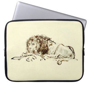 Capa Para Notebook Esboço da tinta de Rembrandt do vintage de um le
