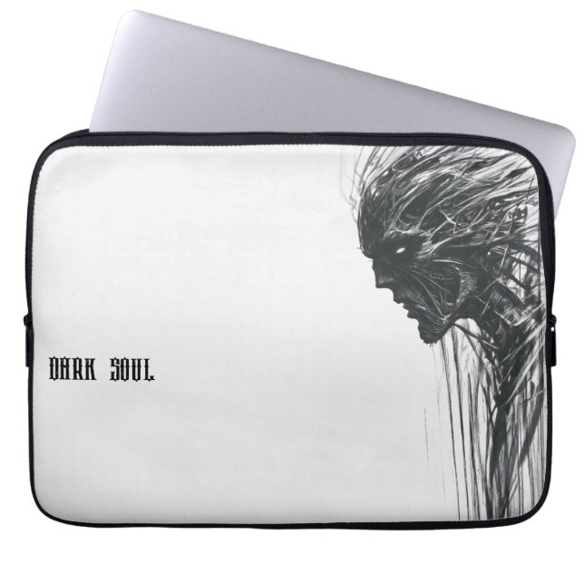 Capa Para Notebook Esboço de Ser Sombrio Alma Negra (Frente)