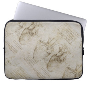 Capa Para Notebook Esboços humanos da anatomia do coração de da Vi