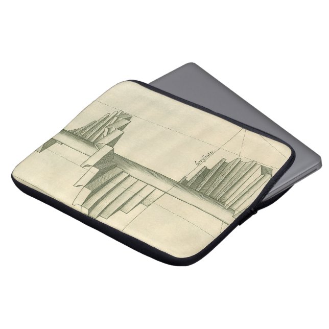 Capa Para Notebook Escadas Arquitetônicas Antigas, Escada em Espiral (Frente Topo)