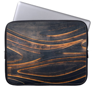 Capa Para Notebook Escadas espirais pretas e castanhas