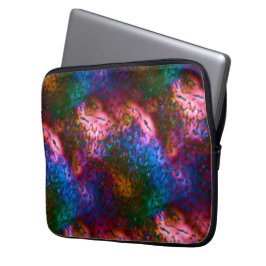 Capa Para Notebook Escalas azuis-cromadas de salmão