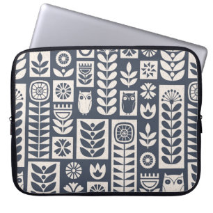 Capa Para Notebook Escândalo do folk art, padrão de vinheta sem des