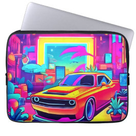 Capa Para Notebook Escape do Carro dos Sonhos de Neon
