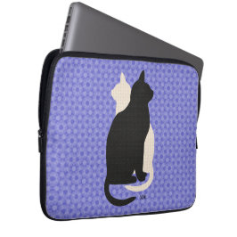 Capa Para Notebook Escolher Cor Preta Gato Branco Duo Yin Yang Estilo