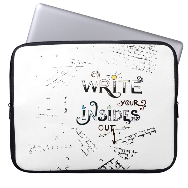 Capa Para Notebook Escreva suas Dentro! Lema de escritores motivacion (Frente)