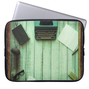 Capa Para Notebook Escrita rústica bonito da máquina de escrever do