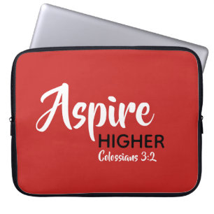 Capa Para Notebook Escritura Cristã Inspiracional do MAIS ALTO ASPIRE