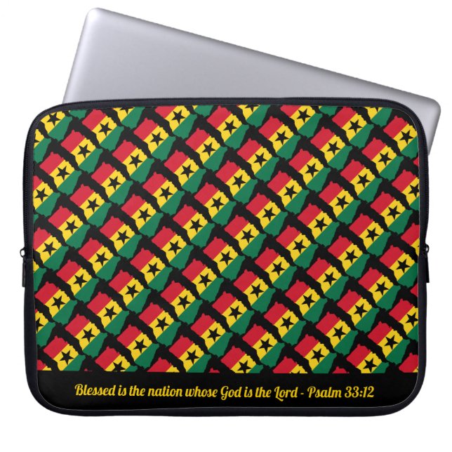 Capa Para Notebook Escritura personalizada do GHANA - Laptop Nação Ab (Frente)